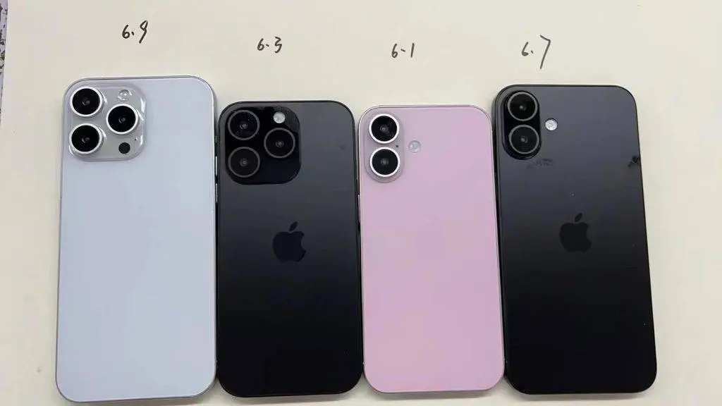 iPhone 16 全系机模，图源：Sonny Dickson